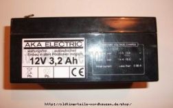 Batterie 12 V 3,0Ah Akku (Gel-wartungsfrei) für Leergehäuse IWL